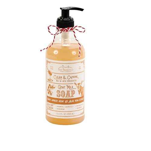 San Francisco Soap Company Clean & Caprine Goat Milk Hand Soap | Honey | Dye-Free Hand Soap | Enriched with Nourishing Goat Milk | Unisex Fragrance | 15.5 Fl oz