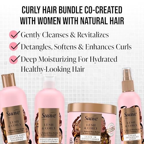 Suave Professionals Natural Shea Butter & Pure Coconut Oil Sulfate-Free Cleansing Shampoo,16.5 Fluid Ounces