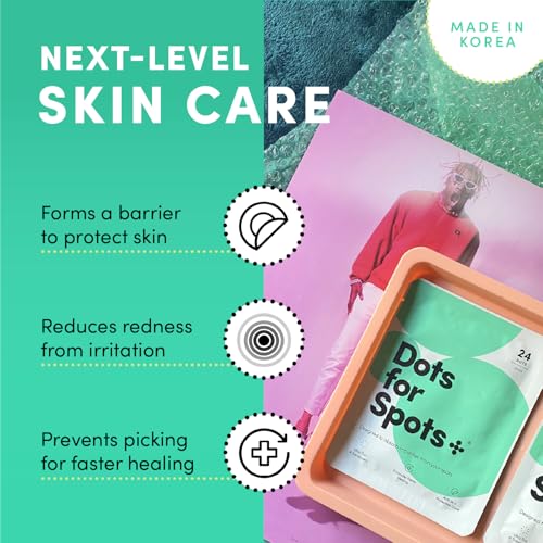Dots for Spots Pimple Patches For Face - Fast Acting, Translucent Hydrocolloid Zit Patches that Unclog Pores Korean Skin Care - Vegan, Cruelty Free - (60 count)