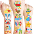96 PCS Summer Beach Temporary Tattoos Kids Pool Party Favors