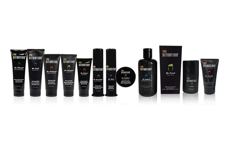 Men's Wet Look Hair Gel & Fine-Wide Tooth Styling Comb Set - Strong Hold, Shine & Precision Grooming