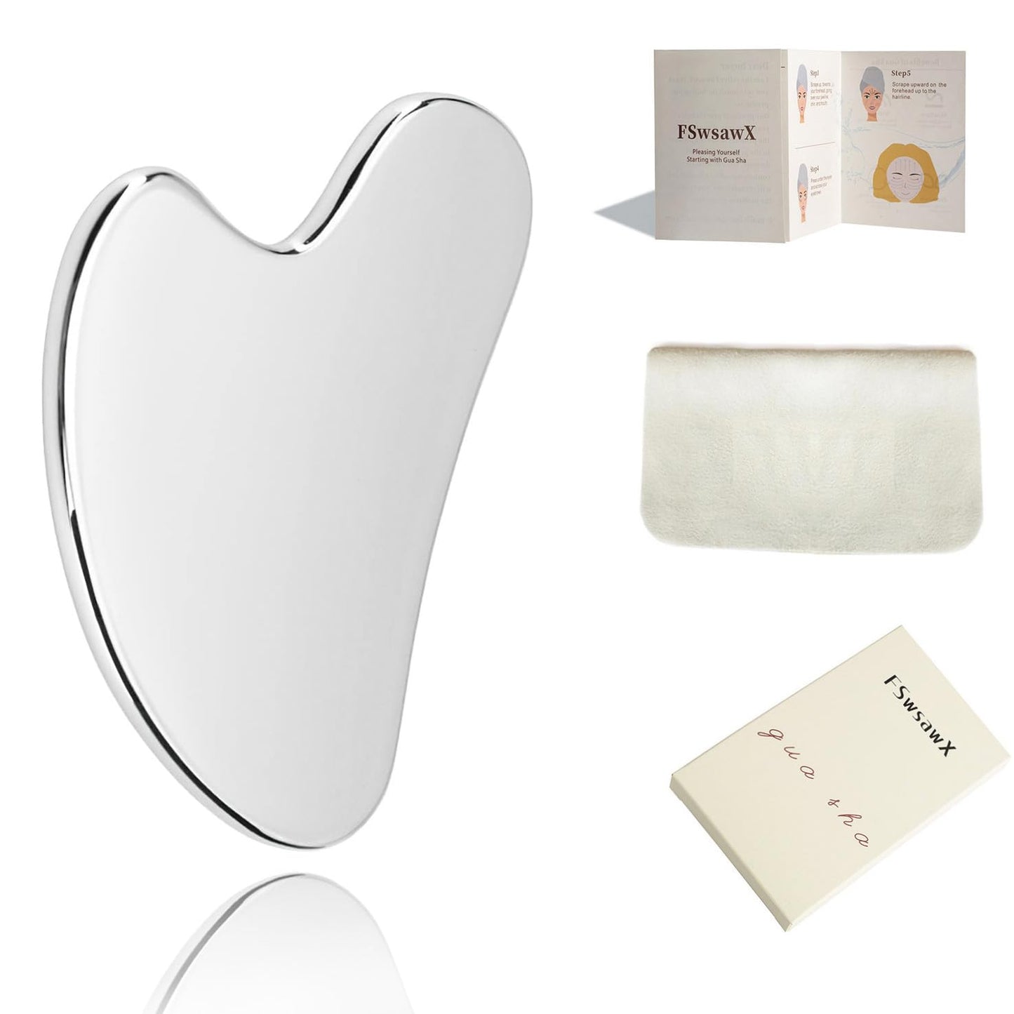 Stainless Steel Gua Sha，Gua sha Facial Tools for SPA Therapy Trigger Point Treatment，Body and Face Gua Sha Stone for Tighten Skin