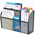 Magnetic Pencil Holder with 6 Strong Magnets – Black Mesh Organizer