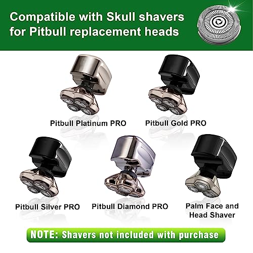 12 Pack Shaver Head Replacement Blade compatible with Sku*l Shaver Pitbull Gold PRO Shaver Replacement Blade 4 Head