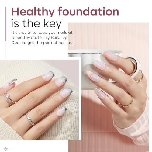 modelones Builder Nail Gel with Top Coat, 8-In-One Cover Nude