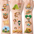 Girl Sccout Temporary Tattoos, 300+ Cute Girl Sccout Tattoo Stickers, Junior Brownie Scouts Cookies Party Favors Decorations for Girls Kids Cub Scouts Supplies Prizes Rewards