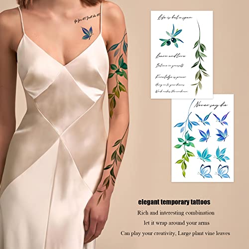 Words Temporary Tattoos for Women & Men | Waterproof