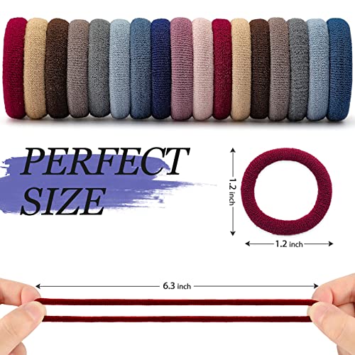 100PCS Seamless Cotton Hair Ties - No-Crease Elastic Bands for All Hair Types
