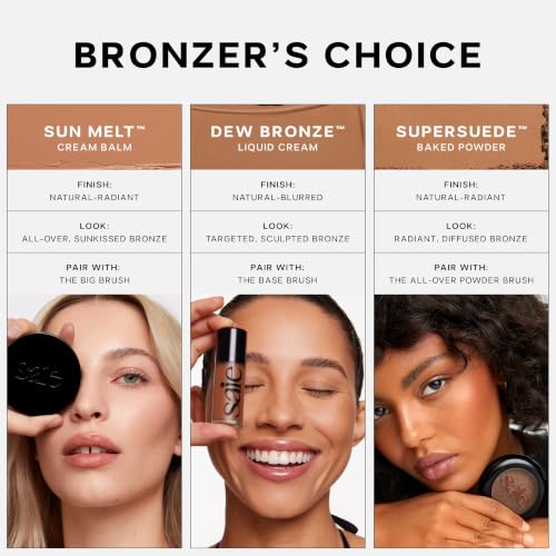 Saie Sun Melt Cream Bronzer - Buildable Face Sculpting Balm