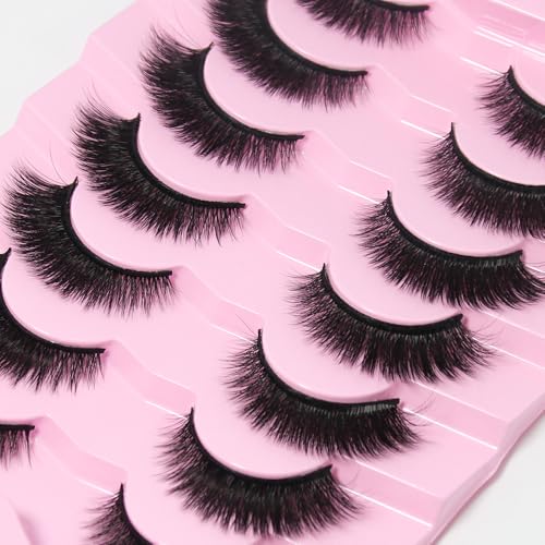 7 Pairs 3D Fluffy False Eyelashes - Soft Synthetic Mink Lashes