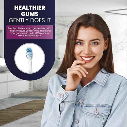 Philips Sonicare ProtectiveClean Electric Toothbrush with Plaque Control Brush Head, Rechargeable Sonicare Toothbrush with Pressure Sensor, Phillips Sonic Toothbrush, Gum Health Brush Head