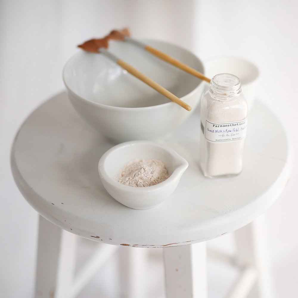 Farmaesthetics Sweet Milk and Rose Petal Facial Exfoliate (4 oz) | Ethically Sourced Sustainable Beauty | Clean, All Natural, Small Batch Skincare