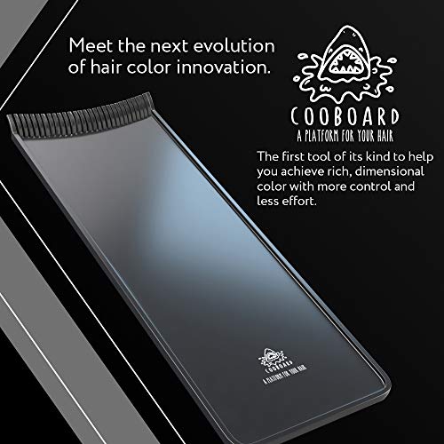 Authentic Cooboard Balayage Board with Teeth | Original Highlighting Paddle from The Maker of Cooboard Hair Highlighting Kit | Easy to Clean, Sturdy, Lightweight (Black)