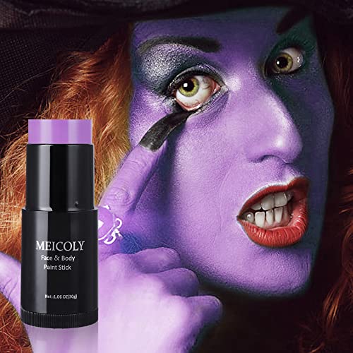 White & Purple Face Paint Stick Bundle - Waterproof Makeup