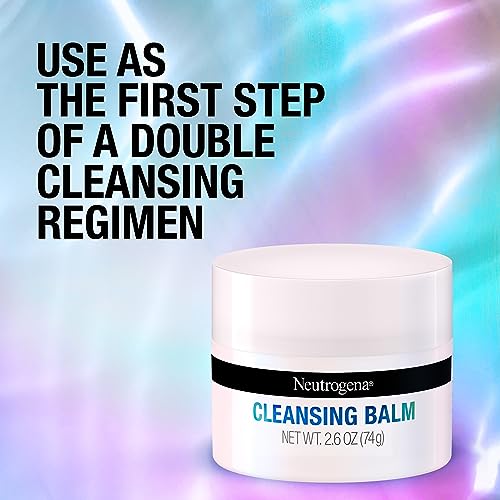 Neutrogena Makeup Melting Cleansing Balm, Face Cleansing Balm to Gently Melt Away Dirt, Oil, Makeup & Waterproof Mascara Leaving Skin Soft & Conditioned, Fragrance- & Paraben-Free, 2.6 oz