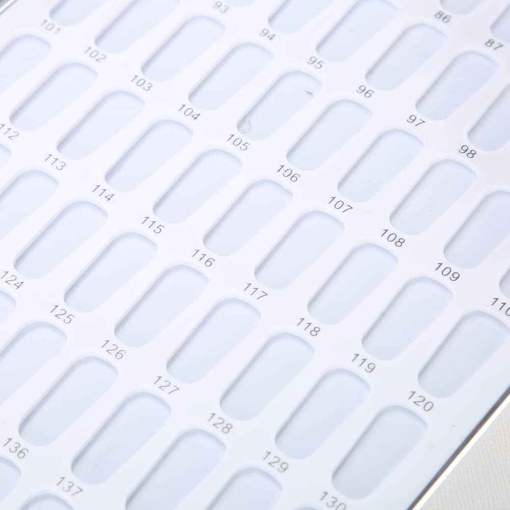 160 Slots Nail Gel Color Card Nail Polish Display Chart Book Nail Polish Color Card Nail Art Showing Shelf Suitable for Manicurists or DIY(Gold)