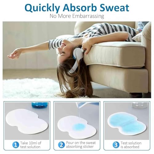 Disposable Underarm Sweat Pads - 100 Pack for Men & Women