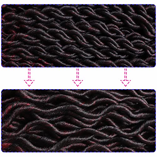 Goddess Locs Crochet Hair 18 Inch - Wavy Curly Synthetic Braids