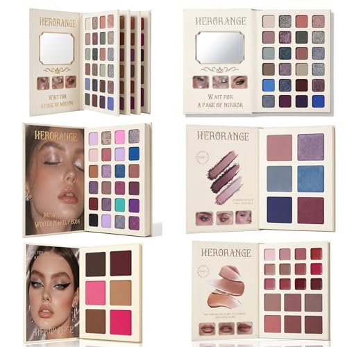 78-Color Makeup Palette Book with Mirror - All-in-One Kit