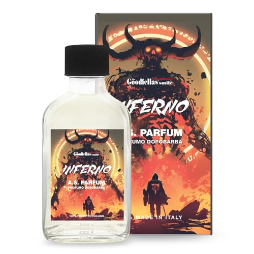The Goodfellas' smile, INFERNO (Sandalwood, Leather & Cedar) Aftershave Lotion, Refreshes & Tones, 100ml, Made In Italy