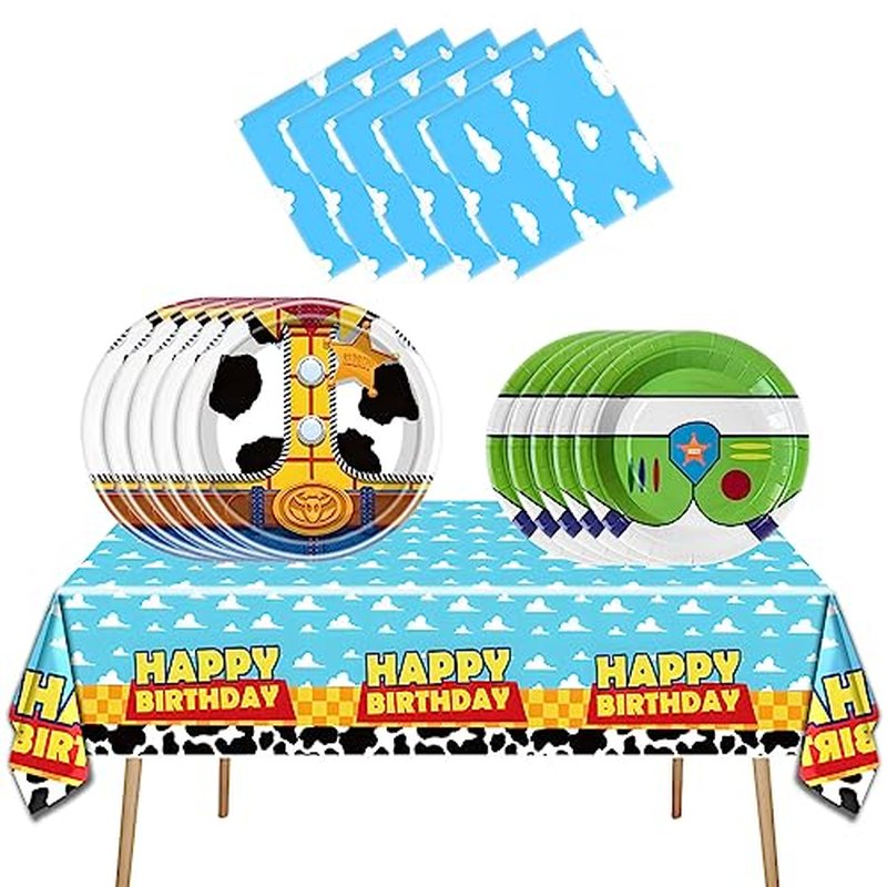 Cartoon Story Birthday Party Tableware Set for 20 Guests