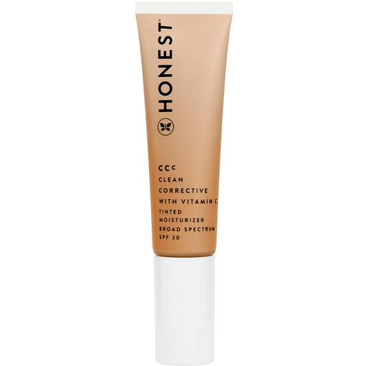 Honest Beauty CCC Clean Corrective with Vitamin C Tinted Moisturizer | Mineral SPF 30 | Vegan + Cruelty Free | Terra Light, 1 fl oz