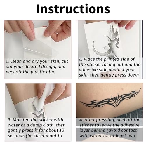 18 Sheet Y2K Temporary Tattoos | Waterproof Plant-Based Ink