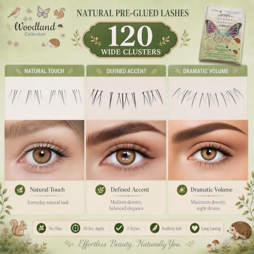 120 Clusters Lower Lash Self Adhesive Pre-Glued Bottom Lashes