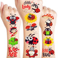 Ladybug Temporary Tattoos for Kids, 96 Pack Waterproof
