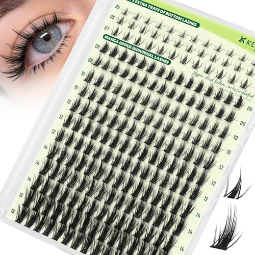 Anime Lash Clusters DIY Extension Kit, 216Pcs Waterproof