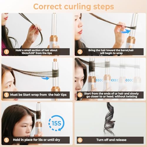 7-in-1 Hair Dryer Brush with Auto Curling & Ionic Technology