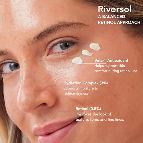 Riversol Retinol Night Cream | Gentle 0.5% Retinol for Face & Eye Area | Anti-Aging Treatment for Fine Lines & Wrinkles | Developed for Sensitive Skin