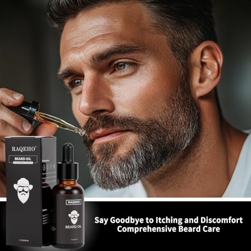 Sandalwood Beard Oil for Men - Beard Softener Moisturizer Thickener Strengthen Coarse Hair Mustache Oil with Argan Oil & Jojoba Oil Beard Conditioners & Oils Serum Care Gifts£¨1fl oz£©