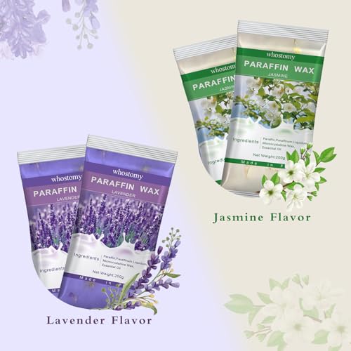 Lavender Paraffin Wax Refills for Hands & Feet with Dried Flowers - 6 Pack