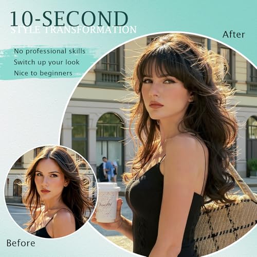 Benehair Clip-In 3D Air Bangs - Natural Dark Brown Human Hair