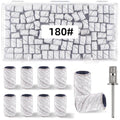 180-Grit White Nail Drill Sanding Bands Set - 100 Pcs with Mandrel, Fine Grit for Acrylic Nails - Variation of THIS listing