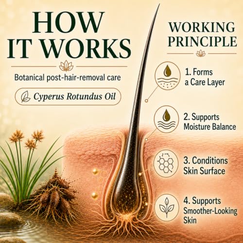 Cyperus Rotundus Oil for Hair Removal & Skin Care - 2 Fl Oz