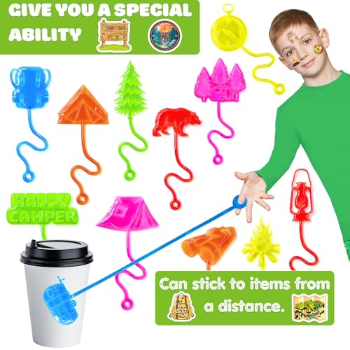 48 Pc Camping Party Favors Set - Stick Hands & Tattoos
