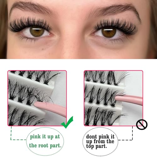 DIY Eyelash Extension Kit - 140 Pcs Cluster Lashes with Bond & Seal