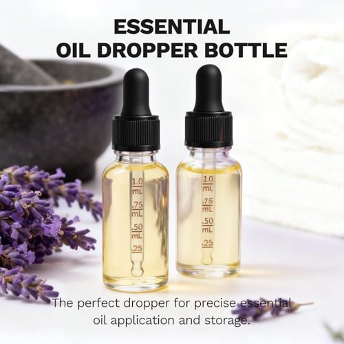 12-Pack 1oz Clear Glass Dropper Bottles 30ml Tincture Set