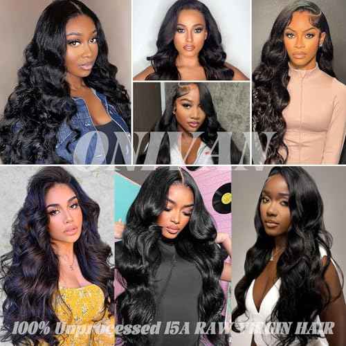13x6 Body Wave Lace Front Wigs Human Hair Wig 15A Raw 250 Density Indian HD Lace Frontal Human Hair Wigs for Women (26 Inch)