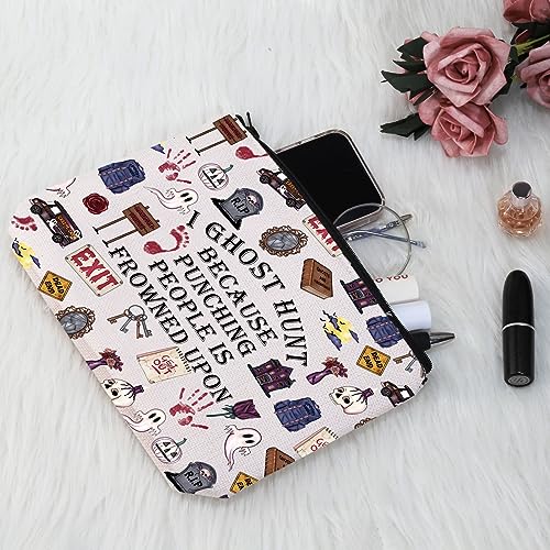 G2TUP Ghosts Hunting Gift I Ghost Hunt Makeup Bag Ghost Hunter Cosmetic Bag Paranormal Investigator Gift (I Ghost Hunt MB)