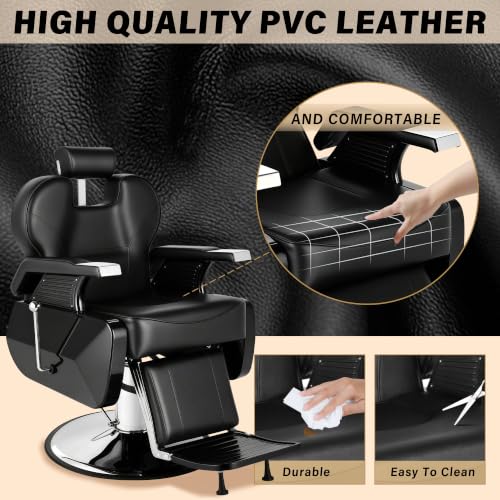 Professional Barber Chair Hydraulic Salon Reclining Heavy Duty