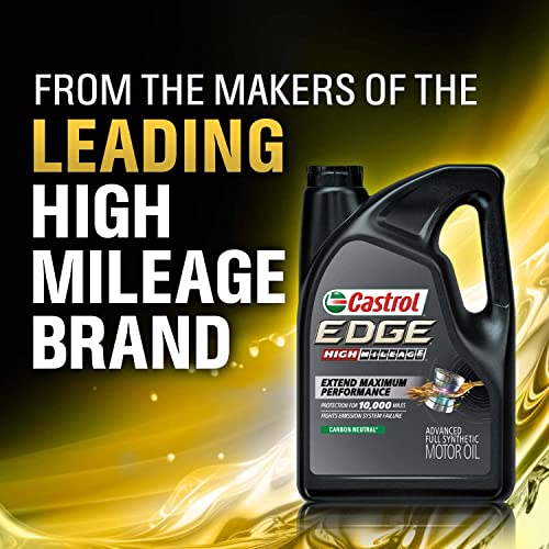 Castrol Edge High Mileage 5W-20 Advanced Full Synthetic Motor Oil, 1 Quart, Pack of 6