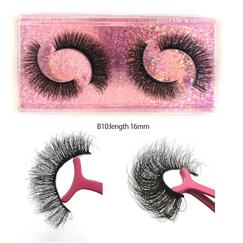 Fluffy False Eyelashes 12-15mm Natural Look Lashes 10 Styles Faux Mink Lashes Bulk Total 60 pairs