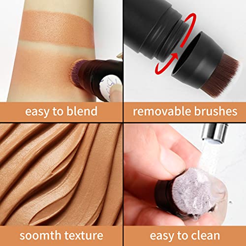 Contour Highlighter Stick Set with Brush - 2pc Cream Makeup
