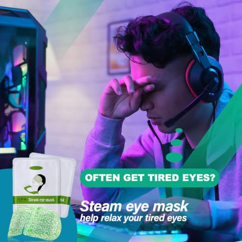 Unscented 16 Pack Steam Eye Masks - Hot Moist Heat for Dry, Puffy & Relaxing Eyes