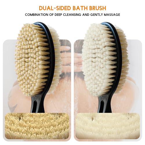Extendable Dual-Sided Shower Back Scrubber with Long Handle 17.52–25.6" BTideas
