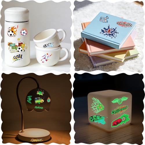 Glow in the Dark Soccer Temporary Tattoos for Kids - 60 Pcs