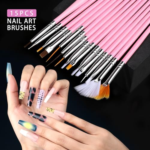 Teenitor All-in-One Nail Art Kit - Gems, 3D Charms, Brushes & Stand